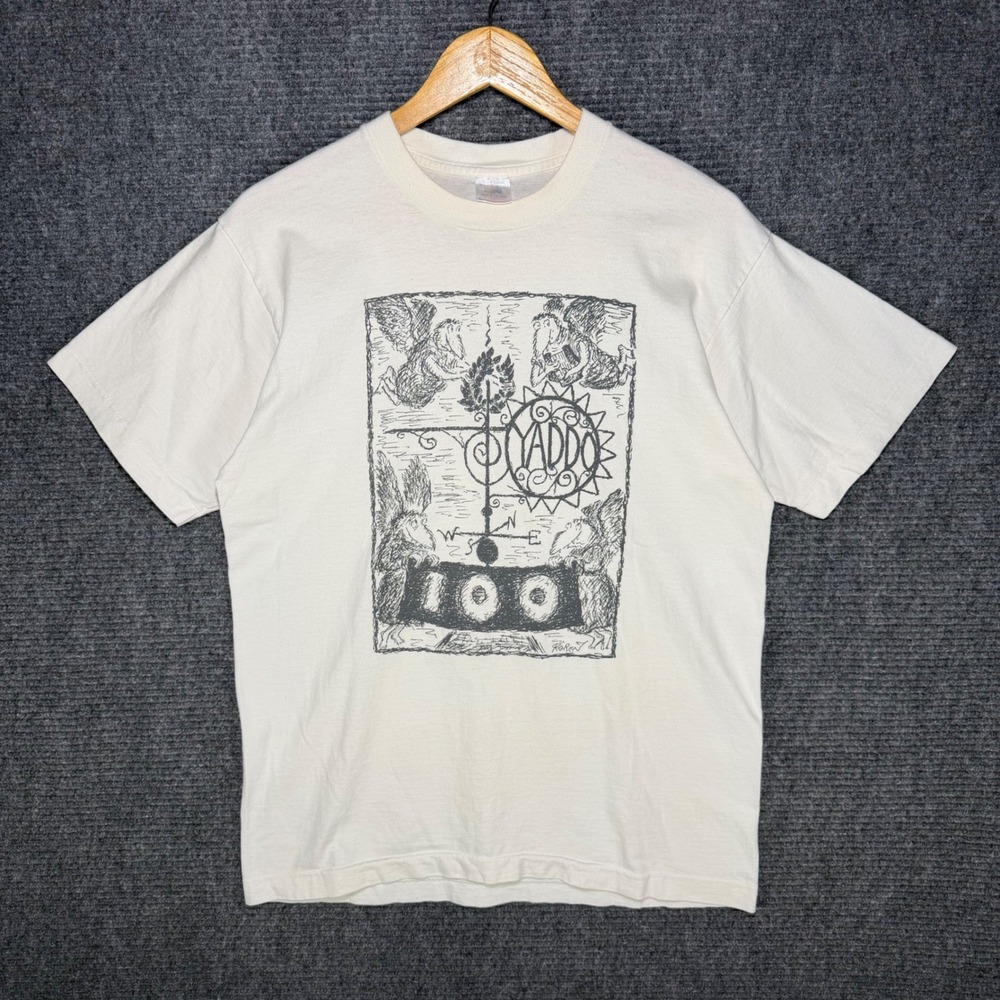 Vintage Fruit of the Loom Yaddo 100th Anniversary Ed Koren Graphic T-Shirt White